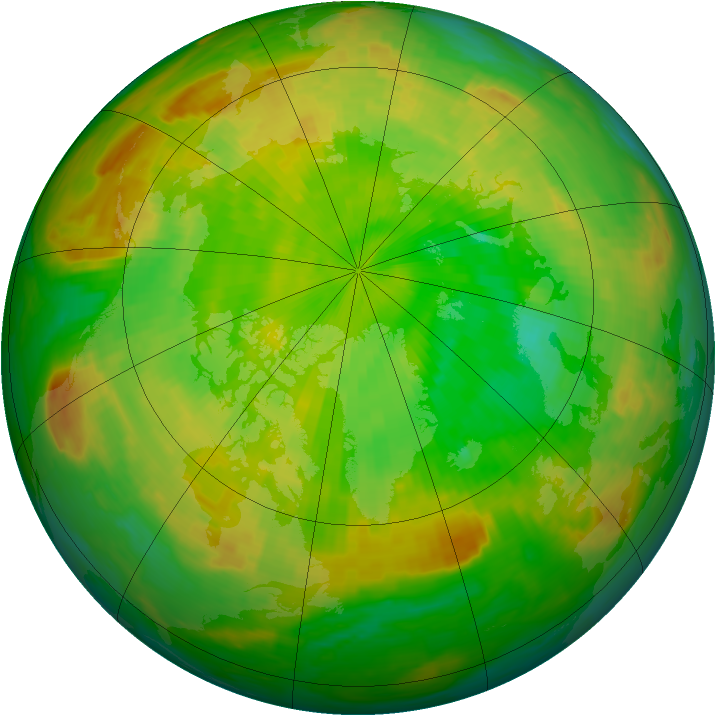 Arctic ozone map for 08 June 2002